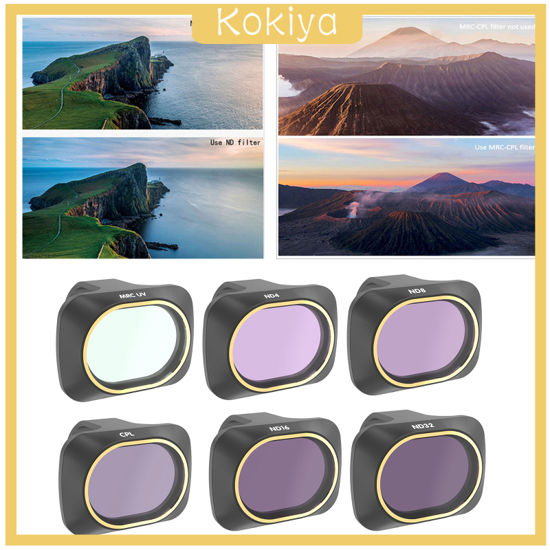 [KOKIYA]Replacement High Quality CPL ND8 Lens Filters Set for Mavic Mini Drone 6Pcs