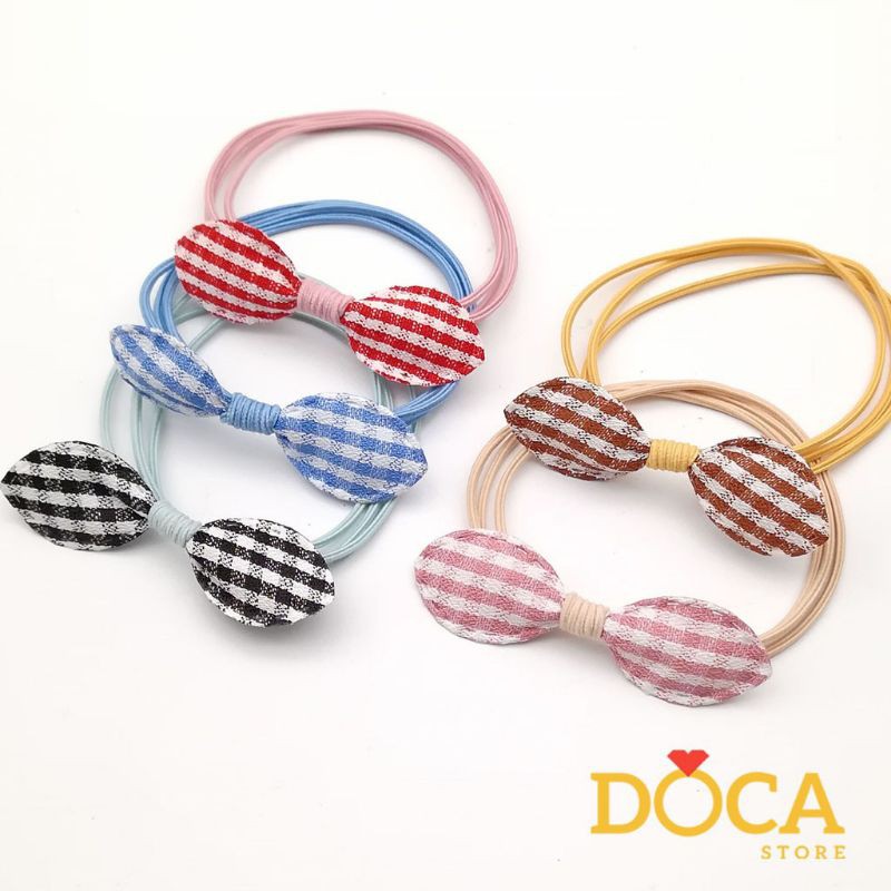 Thun buộc tóc nơ dễ thương