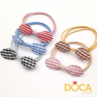 Thun buộc tóc nơ dễ thương