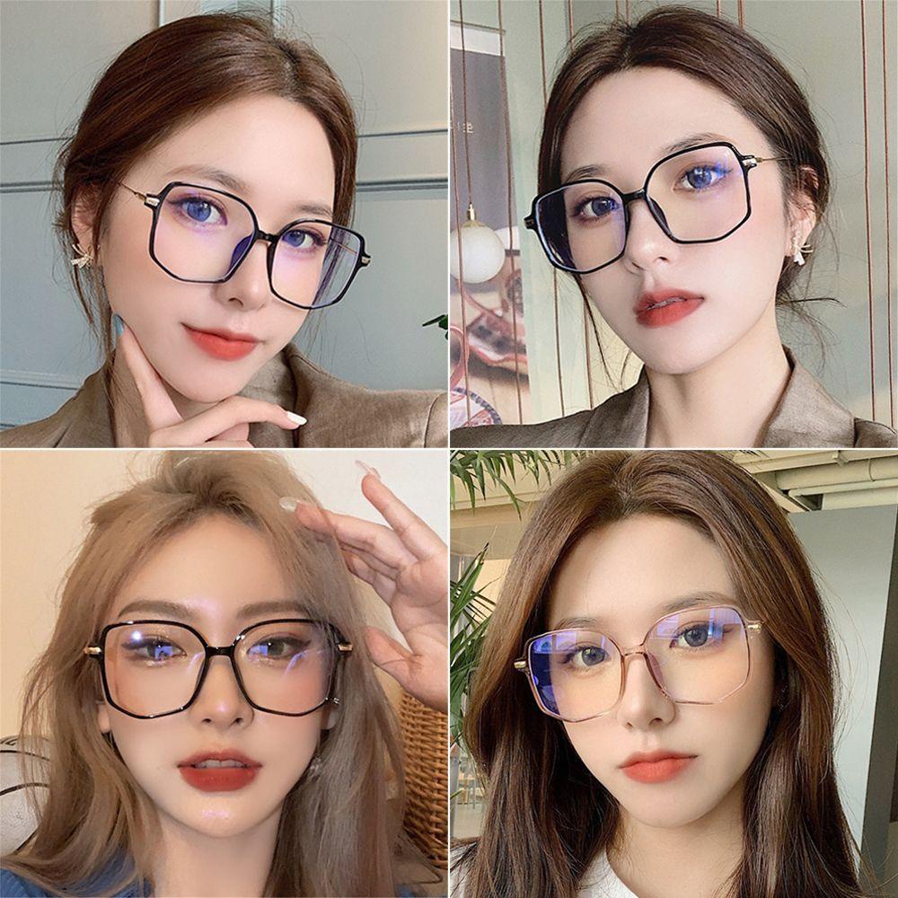 EUTUS Mắt Kính Chống Ánh Sáng Xanh Tròng Đa Giác Thời Trang Cổ Điển