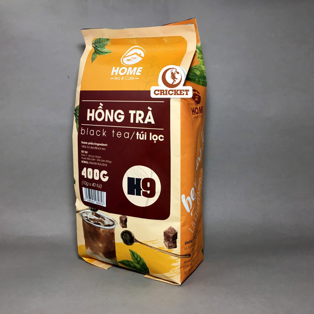 Hồng Trà Túi Lọc Home Mix 400g (40 túi x 10gr) - Trà đen, hồng trà sữa, hồng trà nấu trà sữa ngon hơn tân nam bắc delite