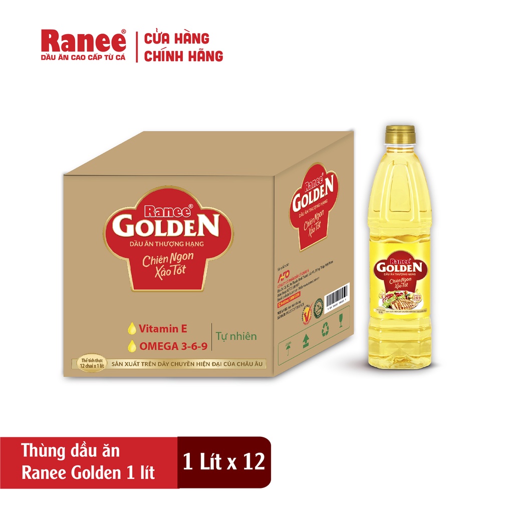 Thùng dầu ăn Ranee Golden 1 lít 