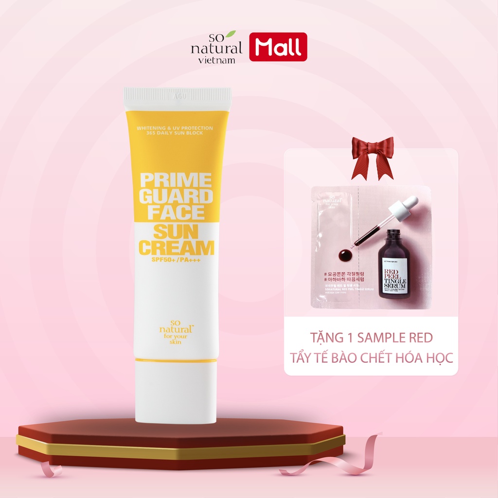 Kem Chống Nắng Làm Trắng Da Prime Guard Face Sun Cream So Natural 50ml SPF50+/PA++++