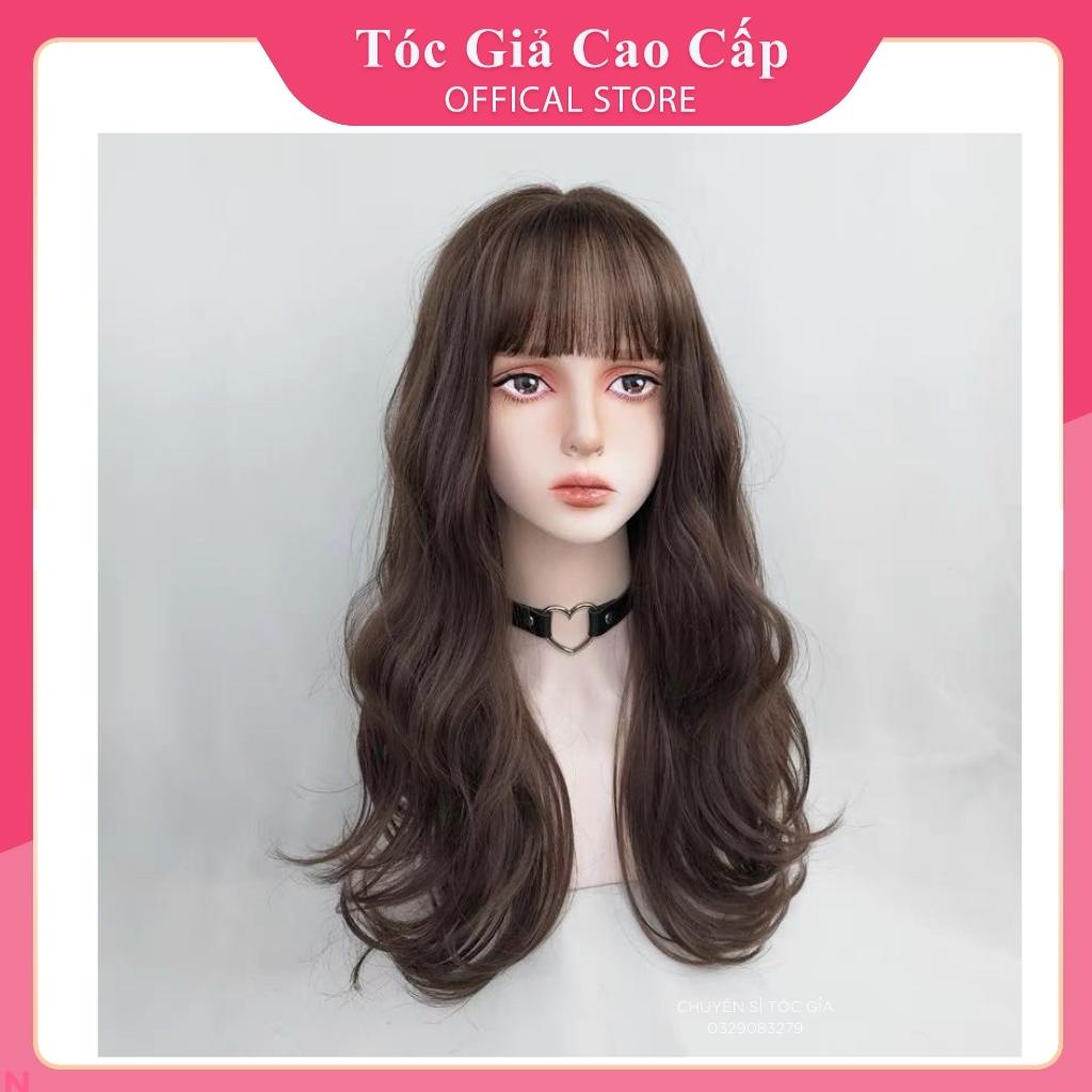 Tóc giả nguyên đầu nữ xoăn dợn tự nhiên - mã 2069