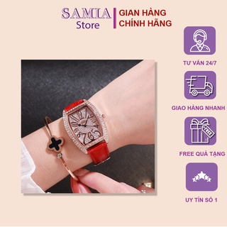 [Siêu Sale] ĐỒNG HỒ NỮ DÂY DA DZG LUCAS MẶT ĐÍNH ĐÁ SANG CHẢNH CỰC HOT_HÀNG CHUẨN