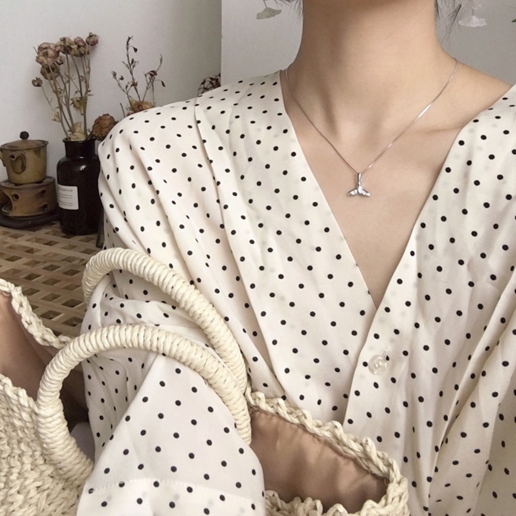 Dây chuyền thiết kế đuôi tiên cá tinh tế phong cách Hàn Quốc B11 độc đáo