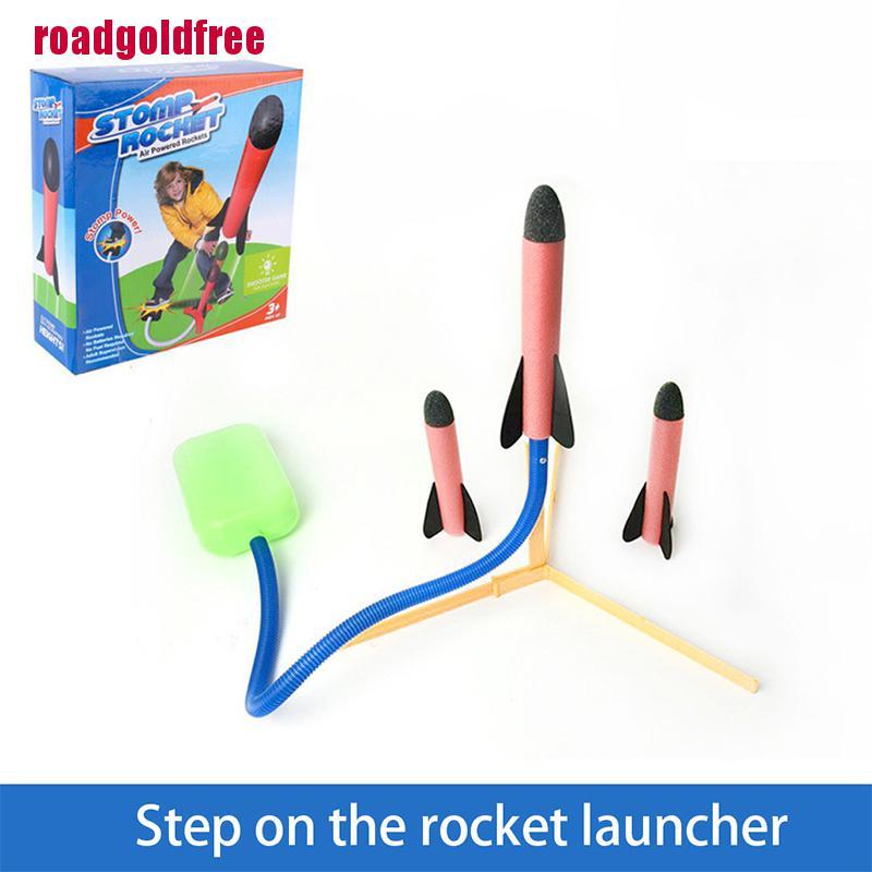 [rgfreeVN]Toy Rocket Launcher for kids Shoots Up to 100 Feet 8 Colorful Foam Rockets