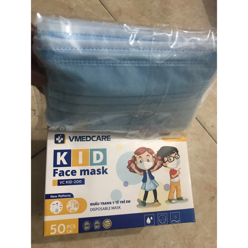 Khẩu Trang Trẻ Em  Kháng Khuẩn. hộp 50 chiếc [Sãn Hàng] | BigBuy360 - bigbuy360.vn