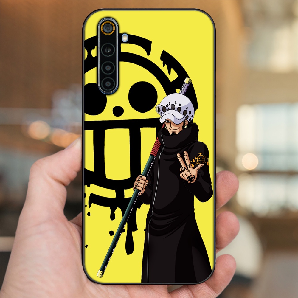 Ốp lưng Realme 6, 6 Pro viền đen in hình Law One Piece