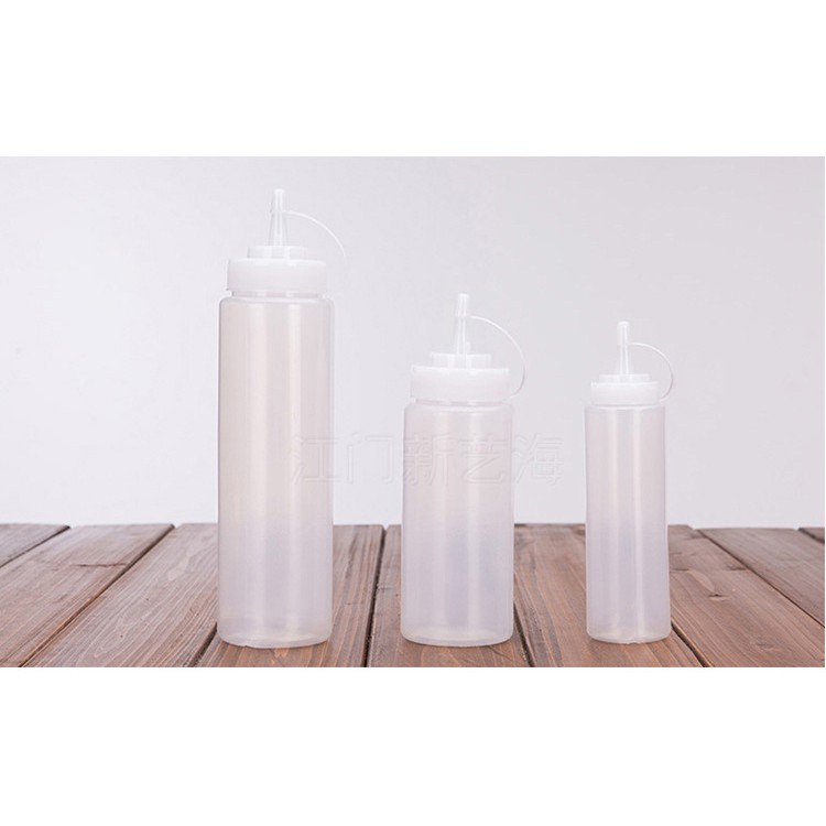 Chai Nhựa Đựng Sốt Siro, Nước Đường - Chai Tương Nhựa Các Size - Màu Trắng