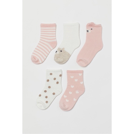 Set 5 tất nơ và gấu