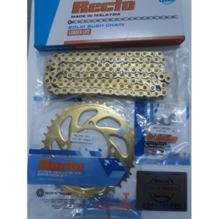 Nhông sên dĩa exciter 135 vàng 7ly Recto