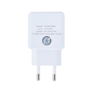 Củ Sạc 2 Cổng Sạc Nhanh 2A TITAN - SN07 (Bảo hành 12 tháng)