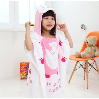 Khăn áo gấu cho bé 60x130cm (áo choàng tắm 2 trong 1) Nhà Đẹp