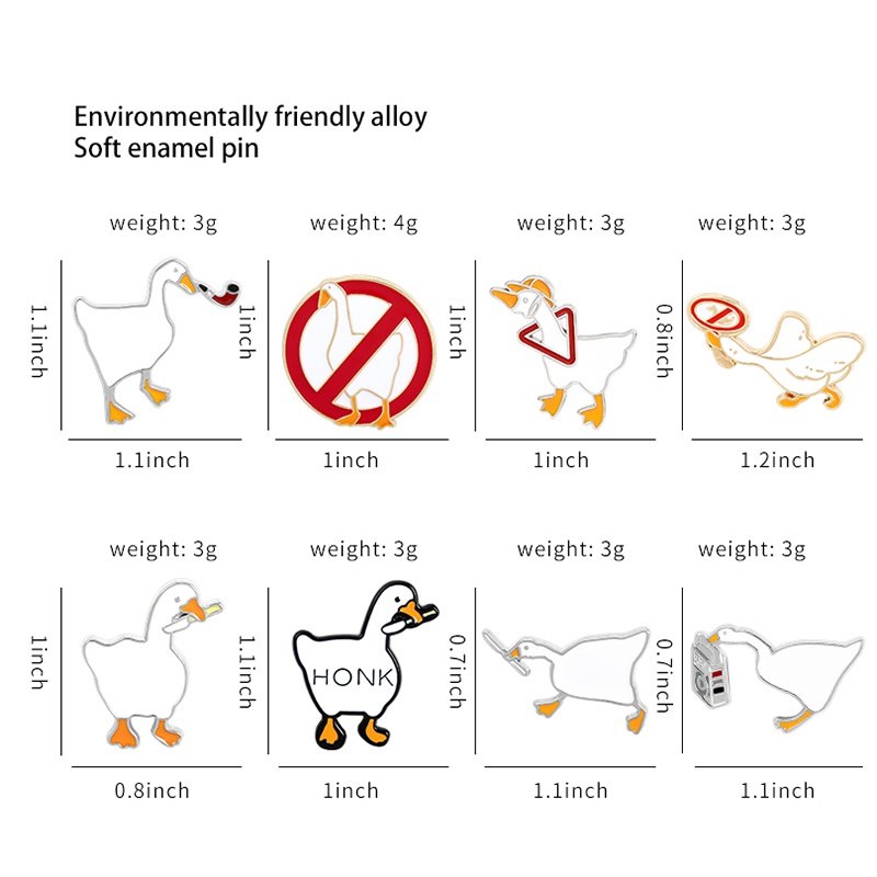Ghim Cài Áo Hình Chú Ngỗng Giận Dữ Đáng Yêu