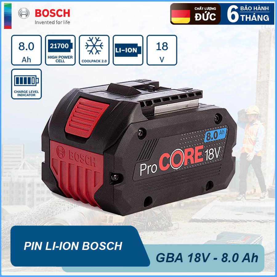 Pin 18V Bosch 8.0Ah ProCORE MỚI 1600A016GK