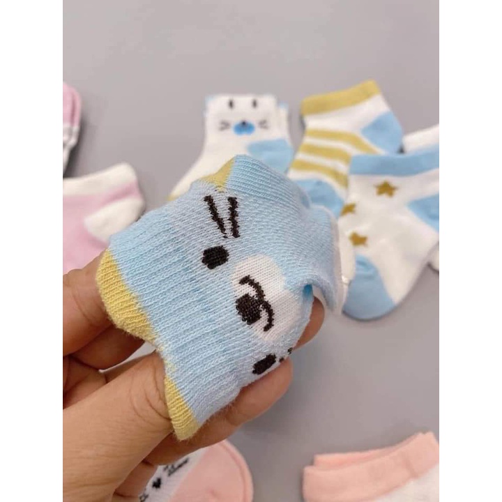 Tất điều hòa cho bé mềm mại, set 5 đôi tất Kid's Socks thoáng khí đủ size từ 0-3 tuổi