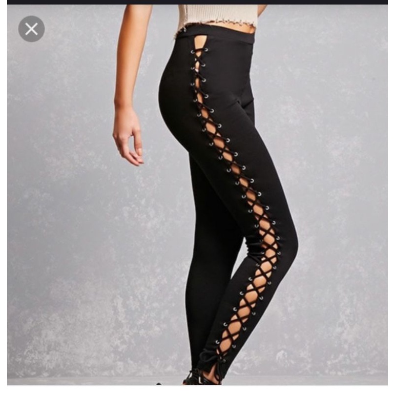 Quần tập laceup đan dây sexy f21 VNXK xuất dư tuồn xịn