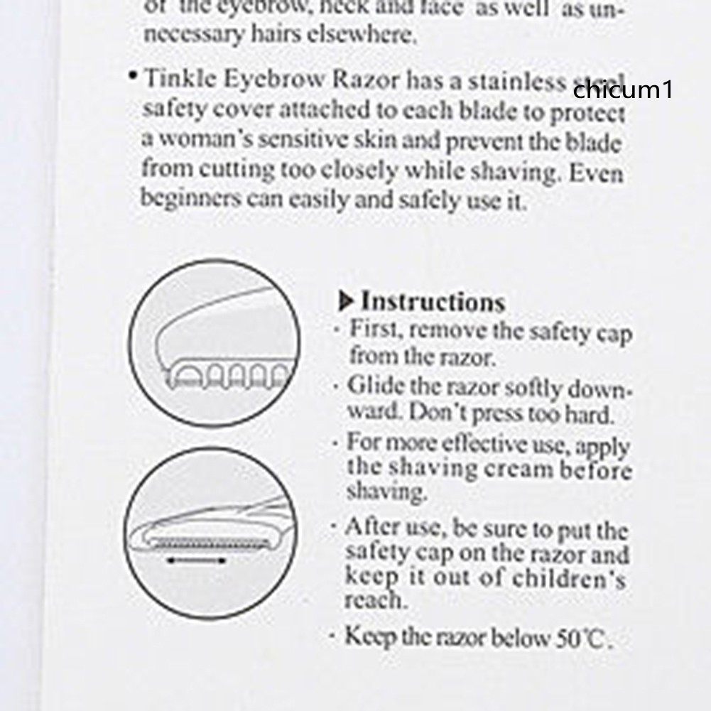 [Hàng mới về] Set 3 Dao Cạo Tỉa Lông Mày Tiện Dụng