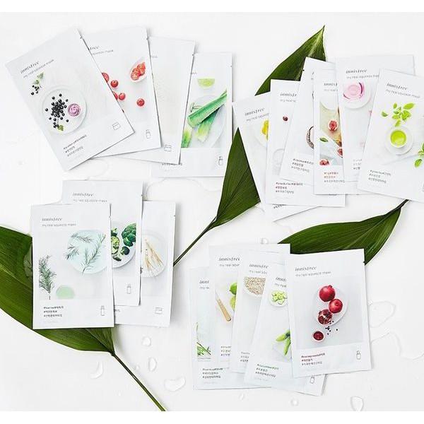 Mặt nạ giấy Innisfree FREESHIP 18 Loại Chiết Xuất Mặt nạ giấy Innisfree My Real Squeeze Mask Ex