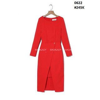 Đầm Kaki Thun Doris Xẻ Trước 4 Nút - 0622