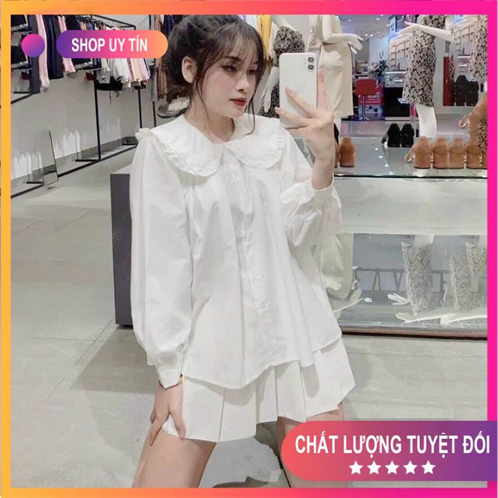 Combo váy áo 💦 SET ÁO CỔ BÈO CHÂN VÁY TENNIS TRẮNG, chất liệu lụa Hàn cao cấp cực mềm mịn-không xù SET05 | BigBuy360 - bigbuy360.vn