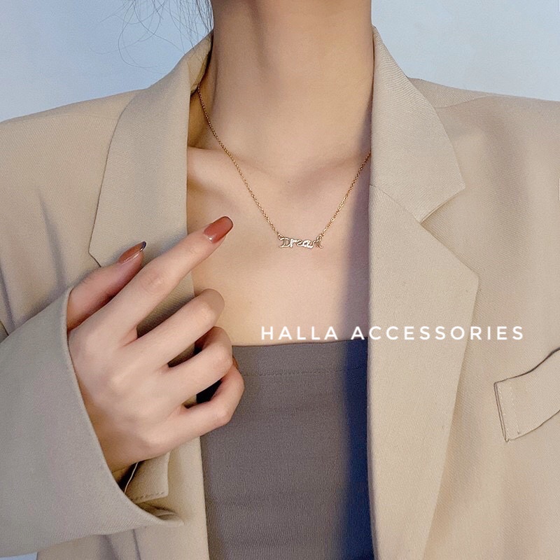 Dây chuyền Vòng cổ Choker TITAN màu Gold DREAM  HALLA DC125