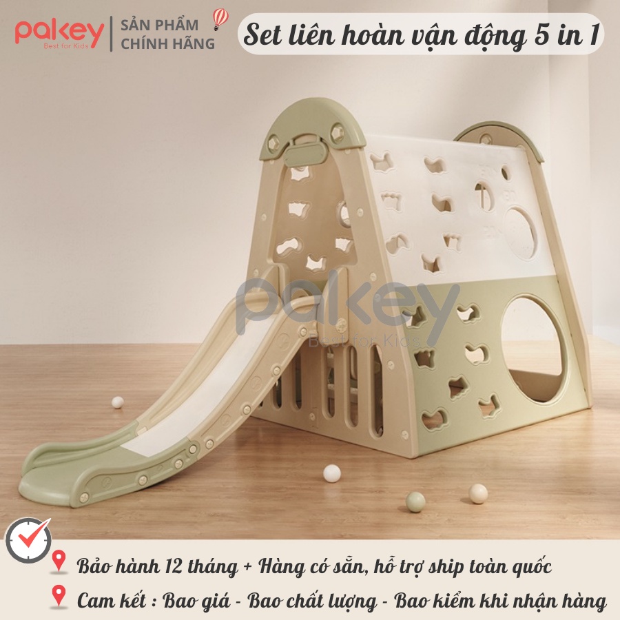 Set liên hoàn cầu trượt xích đu vận động 5 in 1 thiết kế thông minh. an toàn cho bé [HÀNG CÓ SẴN]