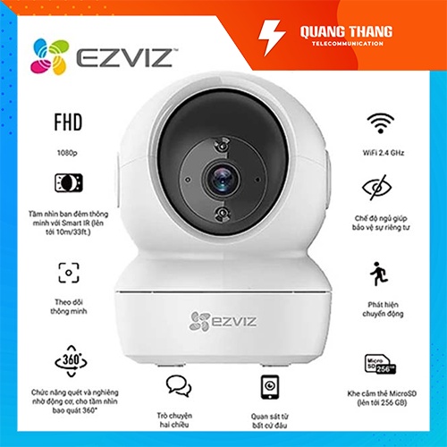 CAMERA WIFI EZVIZ C6N xoay thông minh, Full HD 1080P
