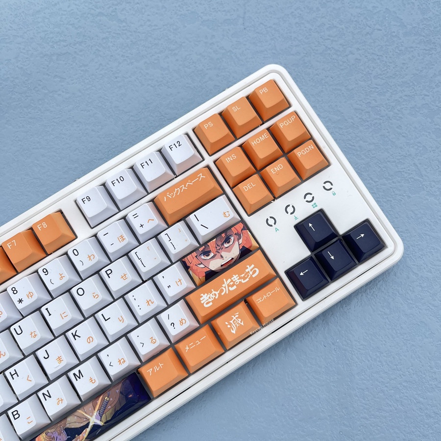 Agatsuma Zenitsu Keycap Cherry Profile Demon Slayer Anime PBT DYE-SUB Bàn phím cơ học Keycap