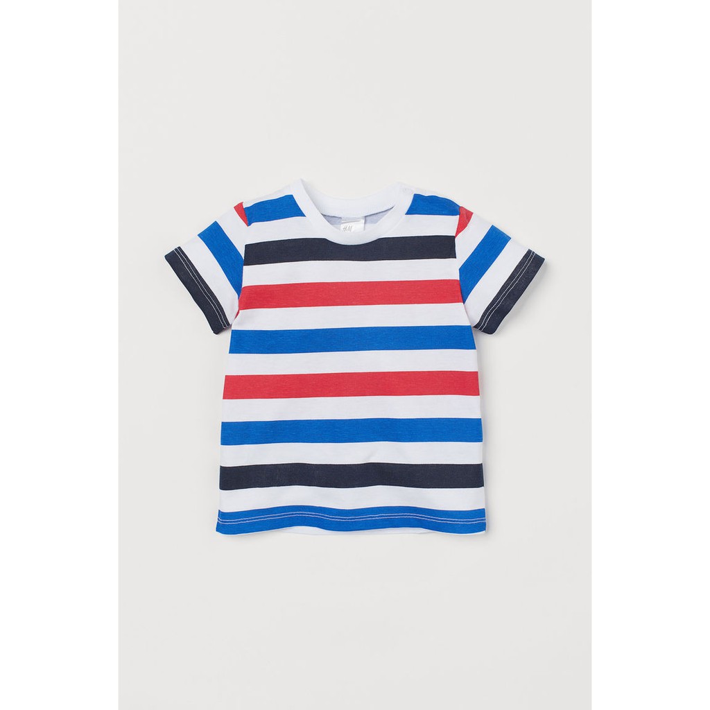 Áo kẻ xanh đỏ HM H&amp;M size 6-12m fom to _hàng chính hãng Anh