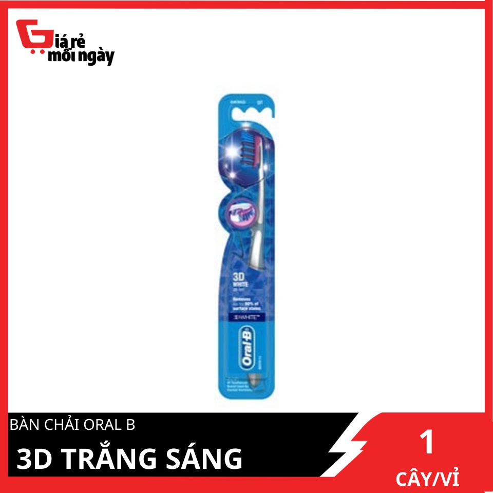 Bàn chải Oral B 3D trắng sáng 1 cây đơn