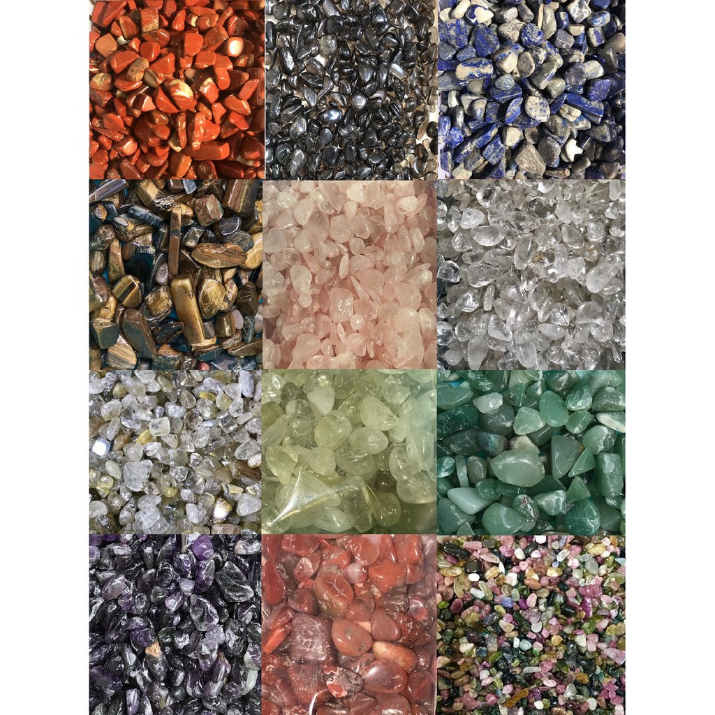 100 gram đá vụn đủ loại nhiều màu - đa vụn thanh tẩy, tarot