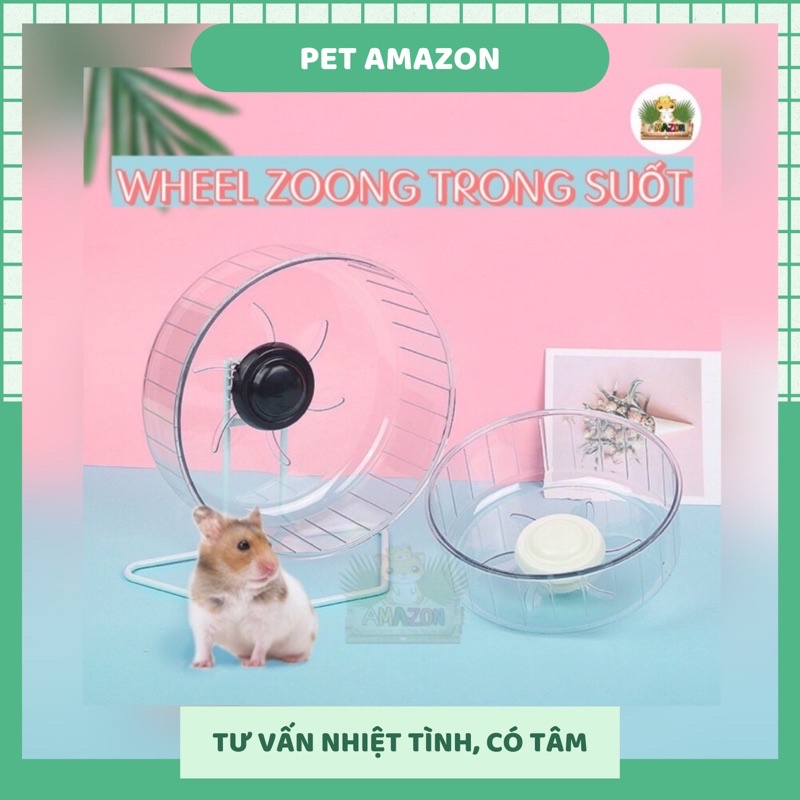 wheel chạy mika cao cấp zoong cho hamster[ không kèm đế ]