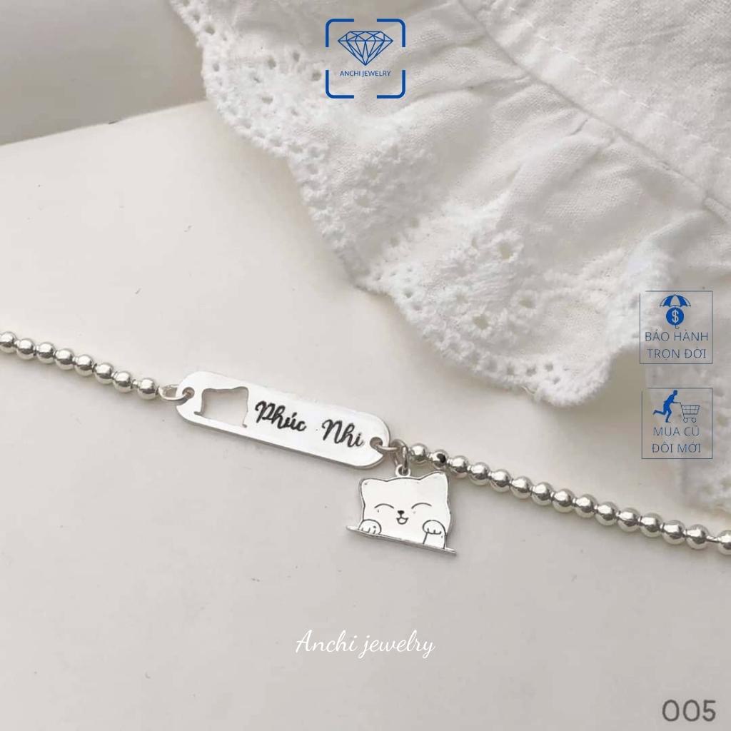 Charm bạc treo xỏ vòng lắc tay hình mèo dâu tây cherry gấu bông nhiều mẫu dễ thương