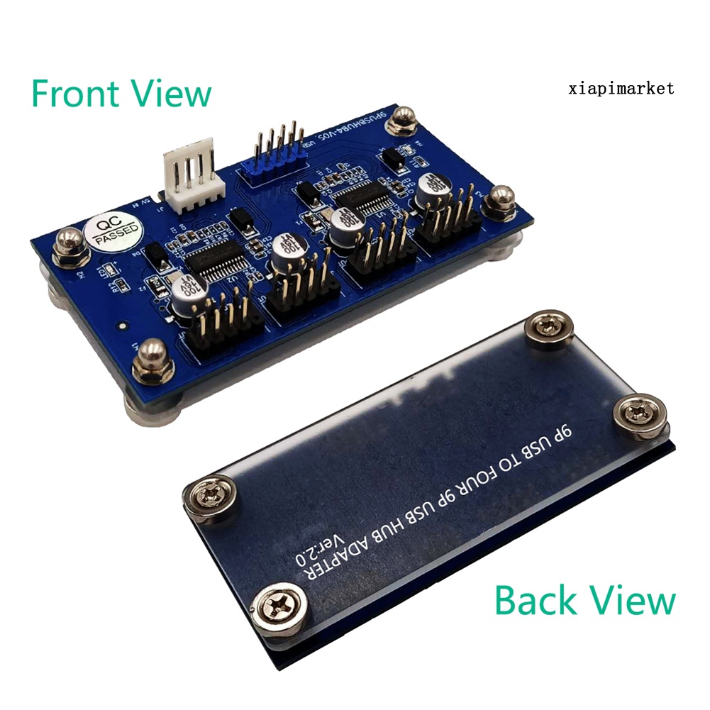 LOP_Magnetic 9Pin 1 In 4 Out USB 2.0 Hub Adapter Expansion Board with SATA Cable