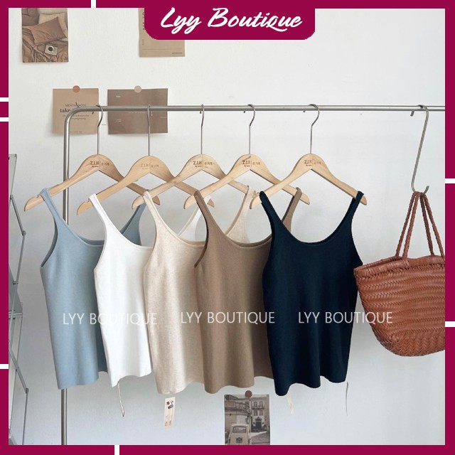 Áo 2 Dây Style Hàn Dáng Cộc Ba Lỗ Chất Len Quảng Châu LYY BOUTIQUE