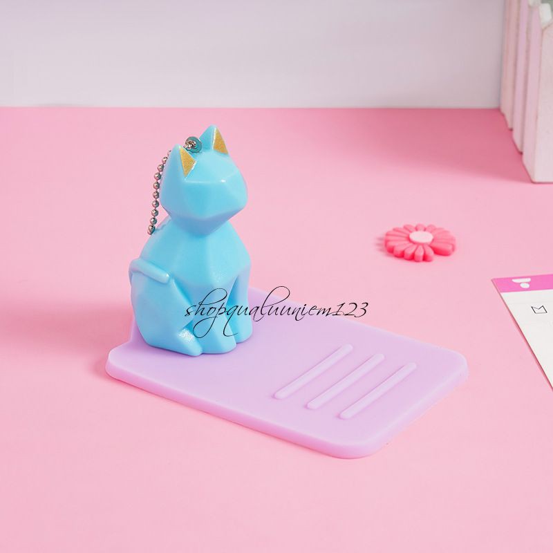 Giá đỡ điện thoại silicon để bàn hình thú xinh Cute