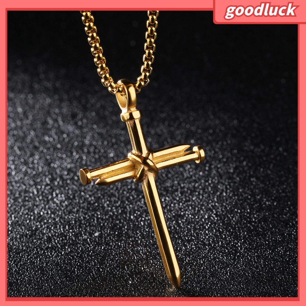 Goodluck| Vòng cổ Mặt Thánh Giá Phong Cách Vintage Cho Nam