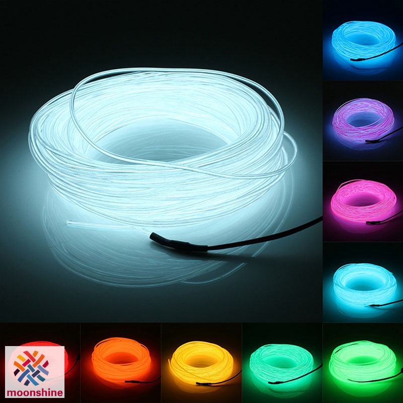 ❤PG❤ EL Wire Neon Glowing Light Battery Powered Waterproof LED Strips for Halloween Christmas
