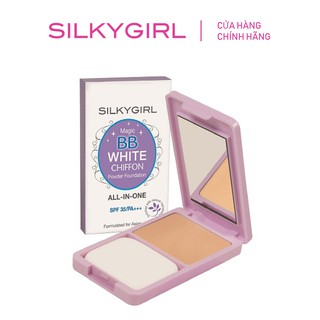 Phấn Nền Và Phủ SILKYGIRL Magic BB White Chiffon SPF35++ 9g