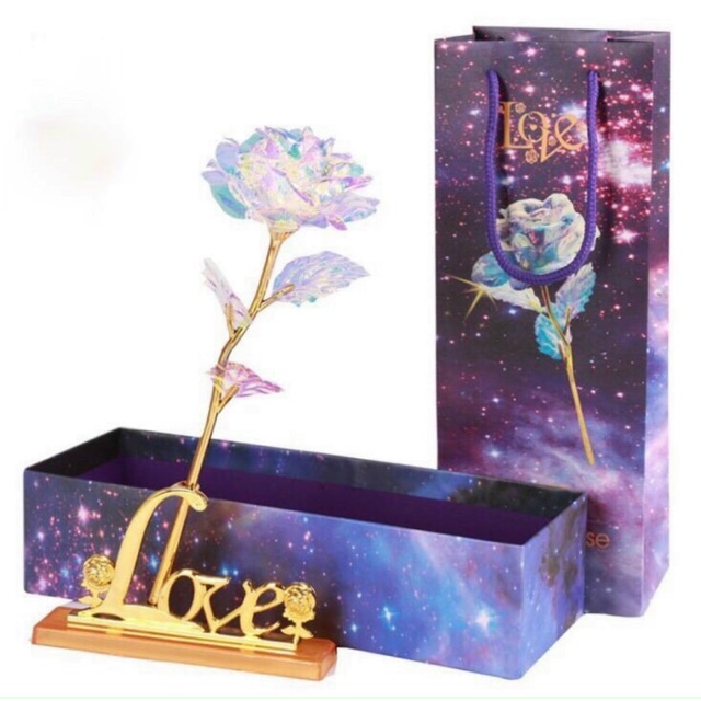 Hoa hồng pha lê kèm đế love và hộp | BigBuy360 - bigbuy360.vn