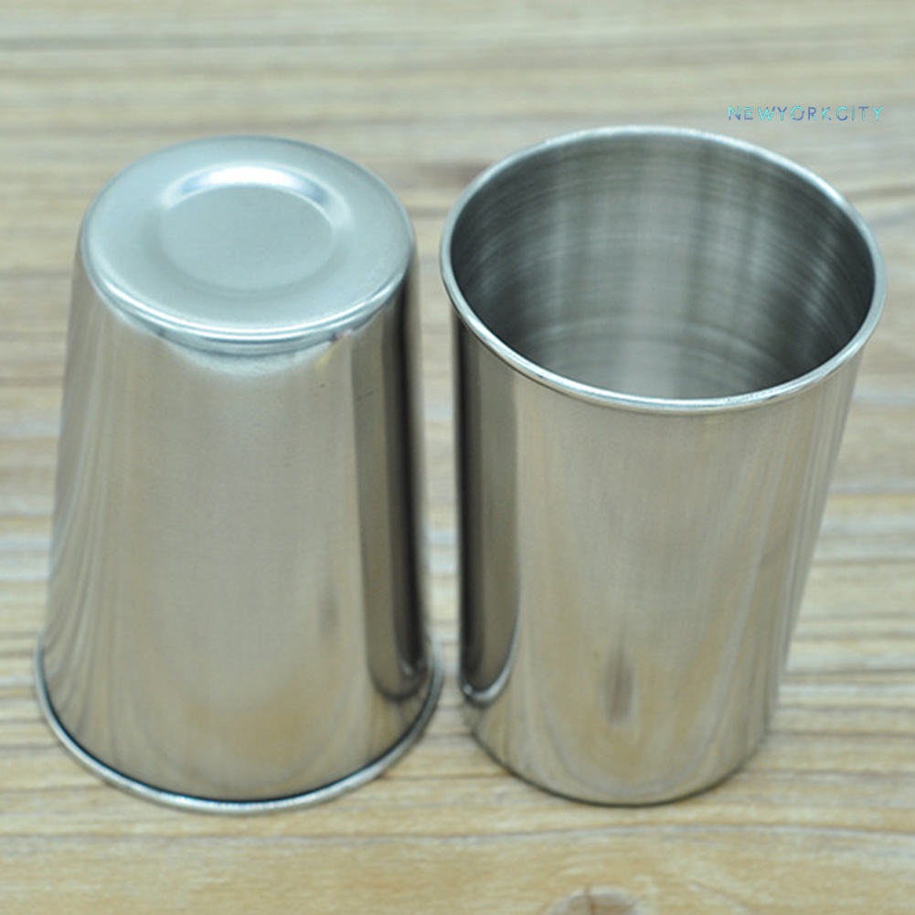 Cốc Uống Bia Bằng Thép Không Gỉ Di Động Tiện Dụng Mang Theo Du Lịch