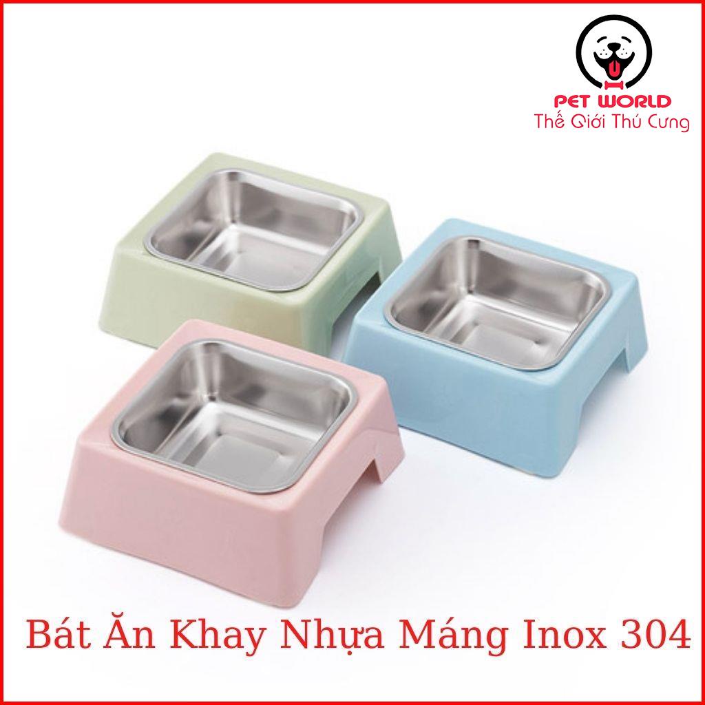 Bát ăn đơn lòng inox giá tốt dành cho chó mèo thú cưng.