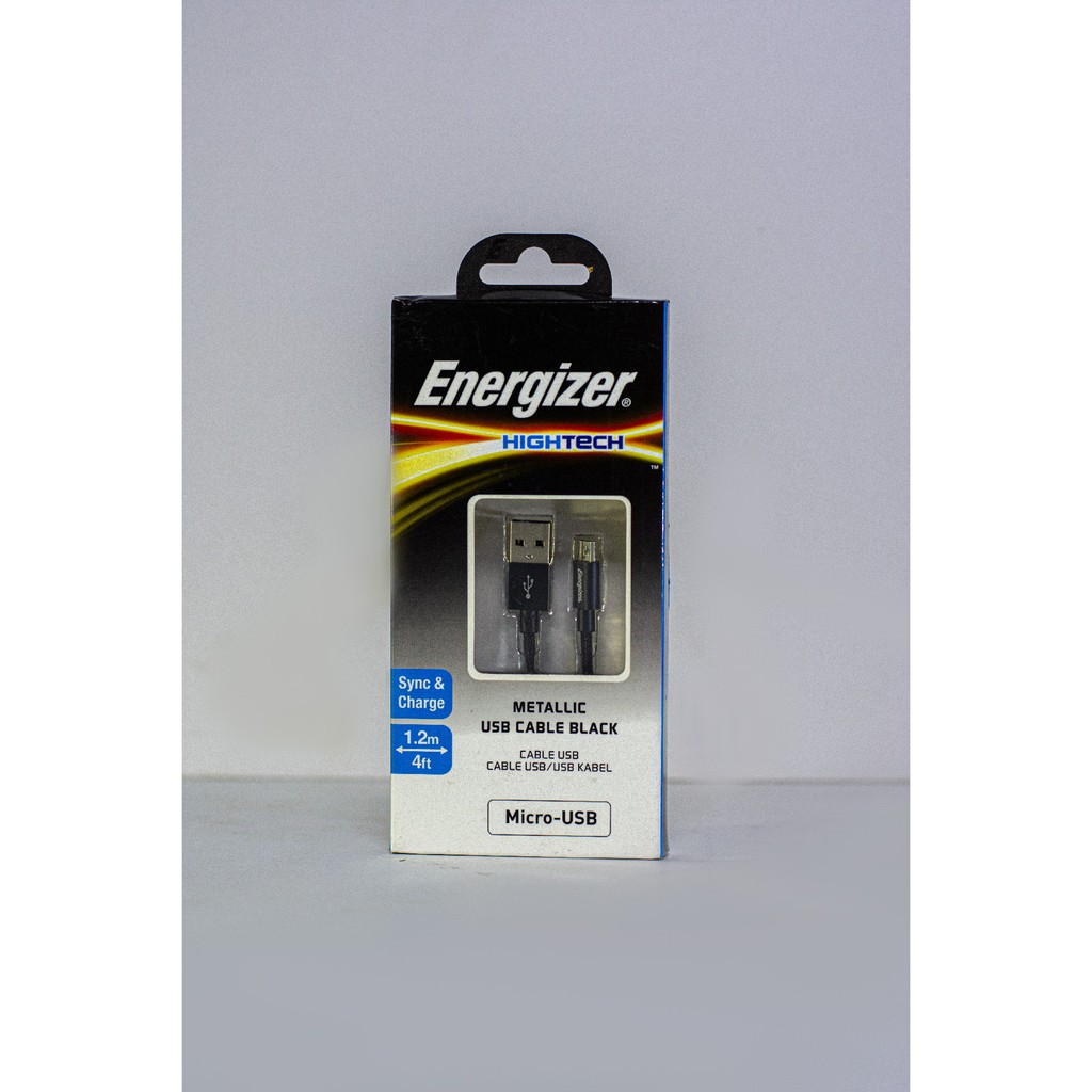 Cáp Sạc chính hãng Energizer Micro USB Metallic 1.2m _ Điện gia dụng Hoàng Kim