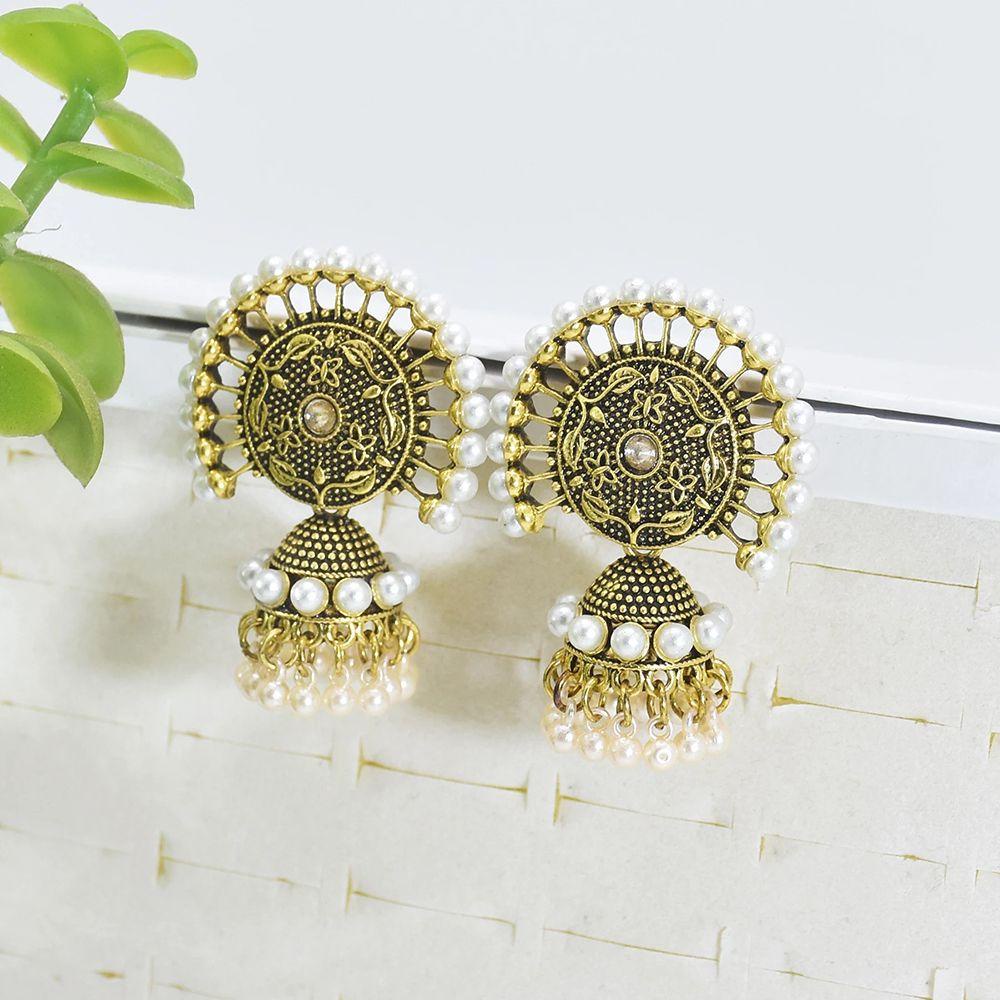 HS Bông Tai Gỗ Bollywood Phong Cách Ấn Độ Cổ Điển Sang Trọng Thời Trang