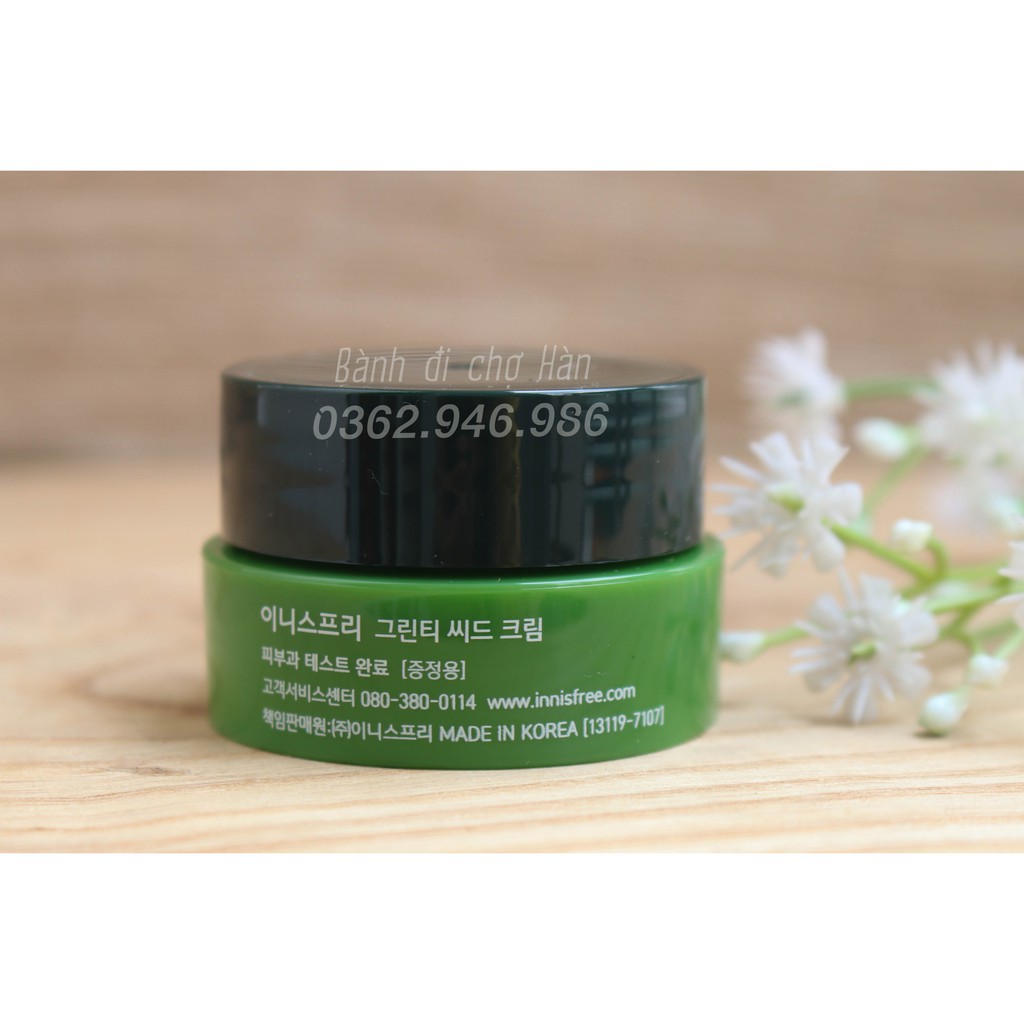 Kem dưỡng da trà xanh Innisfree Green Tea Seed Cream 10ml