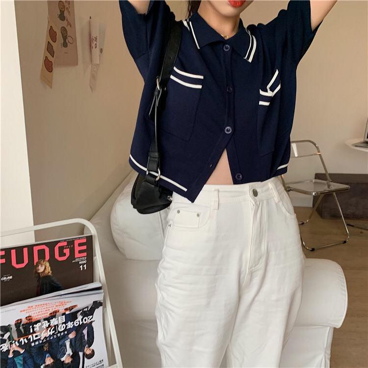 Áo Thun Polo Ngắn Tay Phong Cách Hàn Quốc Dành Cho Nữ