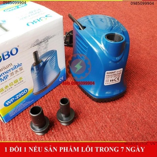 Máy Bơm Chìm Bể Cá Hút Đáy SOBO WP 200D 25W 1800L/H sử dụng kết hợp lọc giúp hút cặn đáy bể cá 360 độ - không tiền ồn