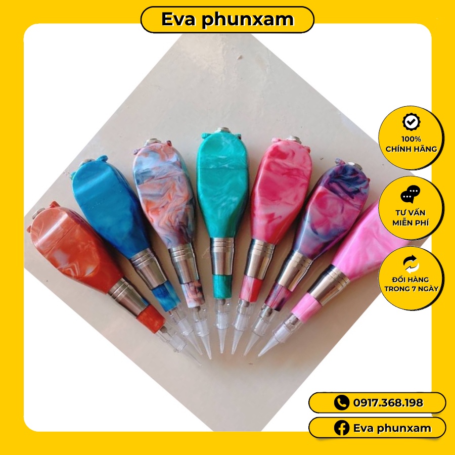 Máy phun xăm thần thánh TÍCH ĐIỆN và CHỈNH TỐC ĐỘ, CHỈNH KIM - Phun tán bột lông mày siêu đẹp